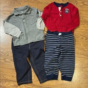 Carter's Red and Gray Kids Matching Set